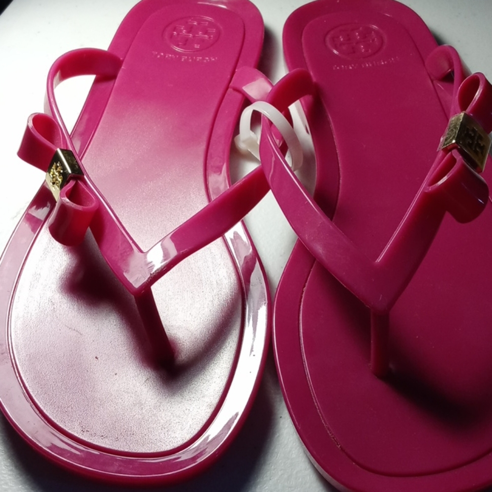 TORY BURCH PINO MICHAELA BOW JELLY FLIP FLOPS